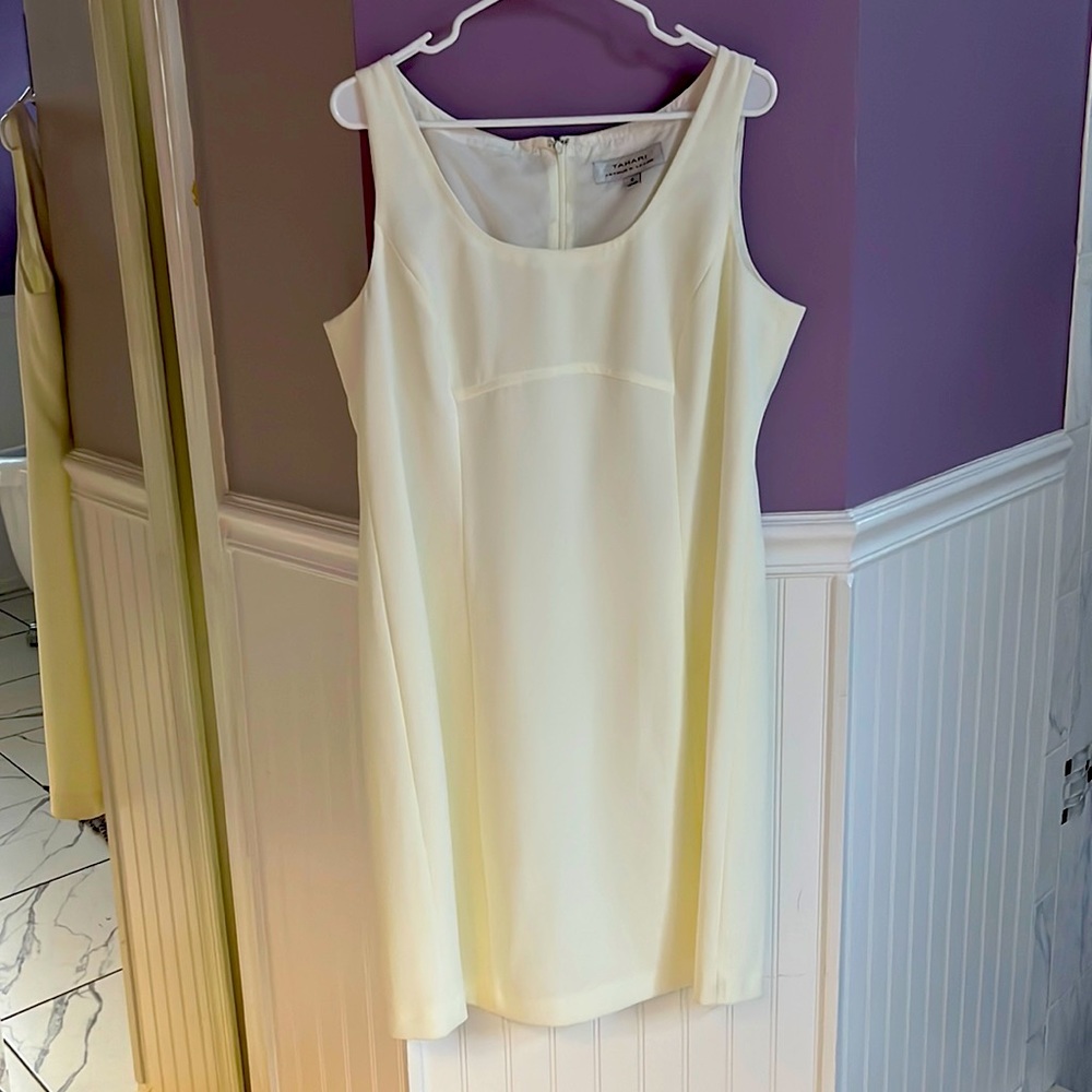White Tahari dress